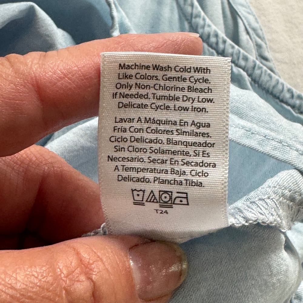 Time and Tru Women's Size XXL (20) Light Blue Lyocell Drawstring Waist Dress - Picture 6 of 8